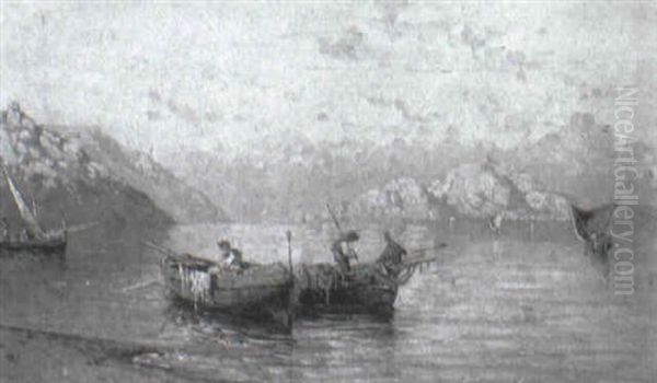 Fishing Boats At Dusk - view 1