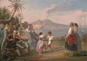 Young Dancers Overlooking The Bay Of Naples