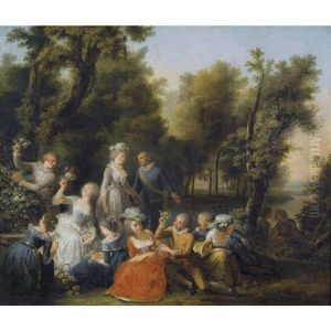 Fete Galante Dans Un Parc by Jacques Philippe Caresme