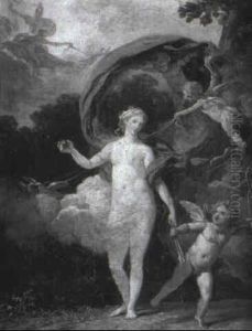 Venus And Cupid by Jacques Philippe Caresme