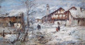 Inverno Nell'alta Montagna (winter Im Hochgebirge) by Vittore Antonio Cargnel