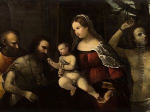 Madonna With Saints by Giovanni Cariani
