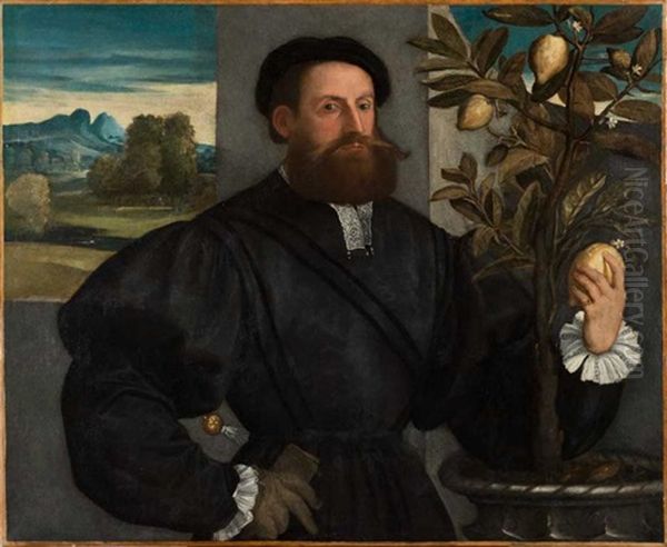 Portrait D'homme Cueillant Des Citrons - view 1