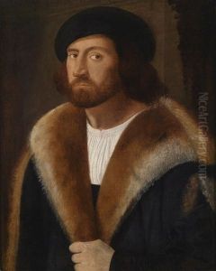 Portrat Eines Herrn Mit Barrett by Giovanni Cariani