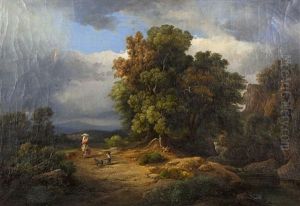 Paesaggio Con Figura by Scipione Carignani