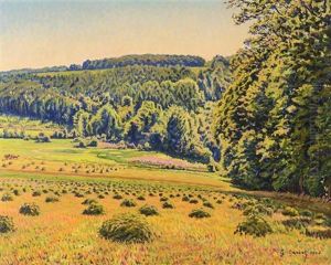 Fields Of Wheat by Gustave Cariot