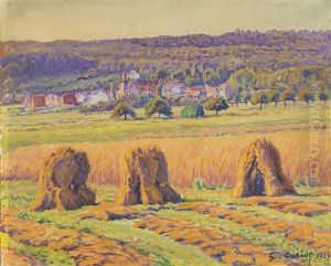 Sudfranzosische Landschaft Mit Kornpuppen by Gustave Cariot