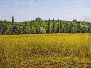 Le Champ De Ble by Gustave Cariot