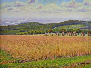 Wheat Field by Gustave Cariot