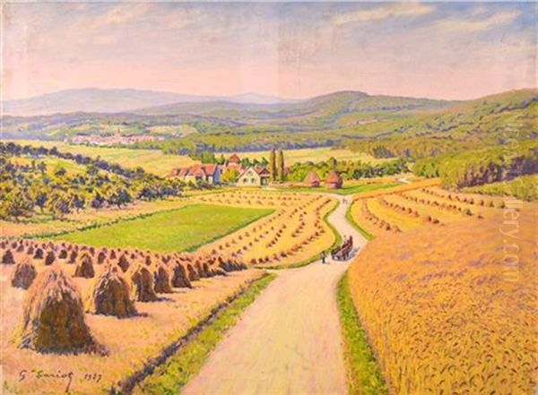 Landscape With Sheaves Of Wheat, 1927 - view 1