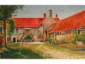 A Courtyard Garden by Gustave Cariot