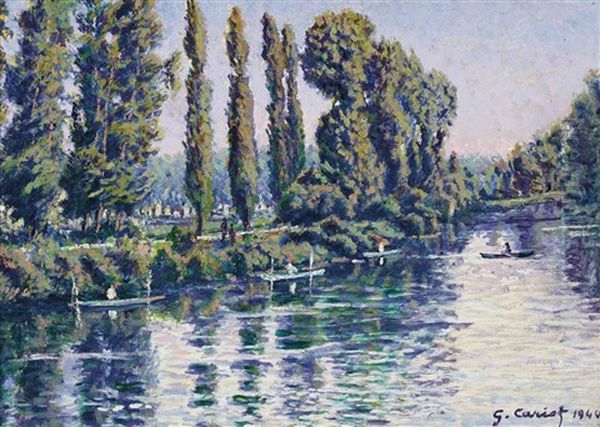 Rameurs Sur La Riviere - view 1
