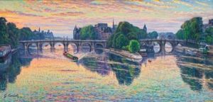 Lever De Soleil, Temps Nuageux by Gustave Cariot
