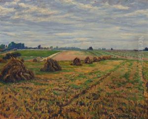 Les Meules De Foin by Gustave Cariot