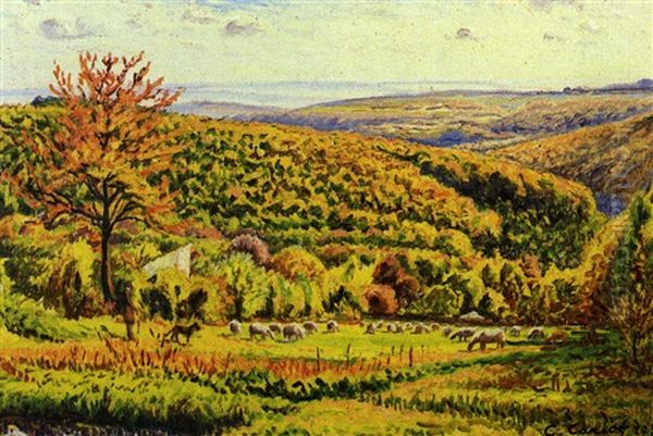 Paysage Avec Berger Et Son Troupeau - view 1