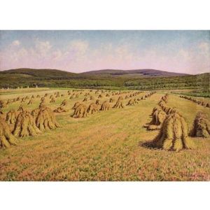 Les Champs De Ble by Gustave Cariot