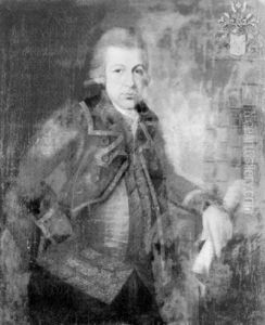 Portrait Of A Nobleman, Standing Before A Collection Of Books, Wearing A Gold Trimmed Jacket Portrait Of A Nobleman, Standing Before A Collection Of Books, Wearing A Gold Trimmed Jacket