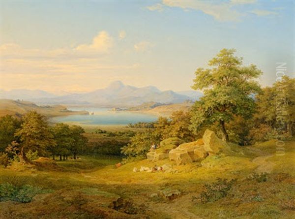 Sommerlandschaft Mit Jungem Hirten - view 1