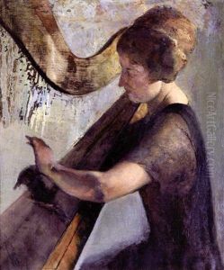 The Harpist - Edna Phillips Rosenbaum (incl. Photos) by Arthur Beecher Carles