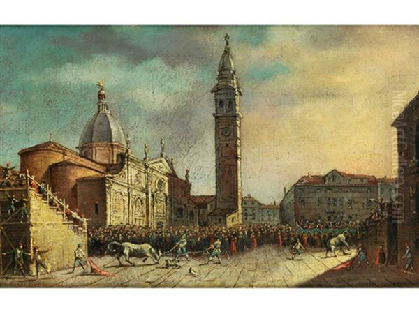 Stierkampf In Venedig Auf Dem Campo Santa Maria Formosa - view 1