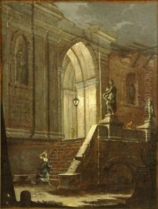 Woman In Depair At Stairs