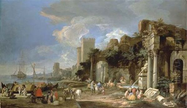 A Capriccio View Of A Port - view 1