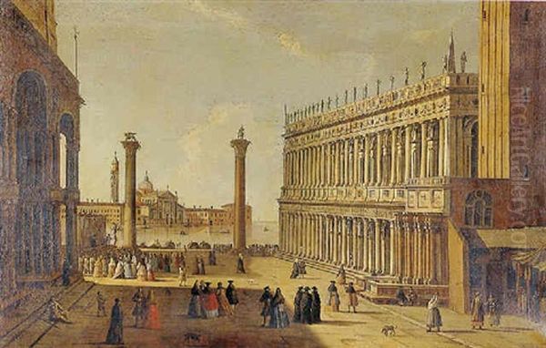 View Of The Piazzetta, Venice, With S. Giorgio Maggiore Seen In The Distance - view 1