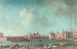Anfang Des Canale Grande Und Eingang In Die Stadt by Luca Carlevarijs