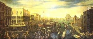 La Peste A Venise by Luca Carlevarijs