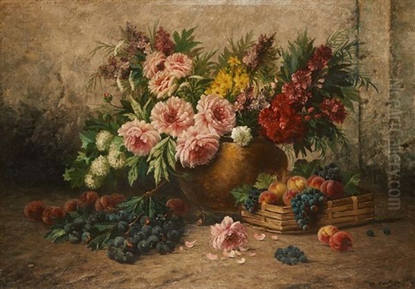 Composition Aux Pivoines Et Aux Fruits - view 1