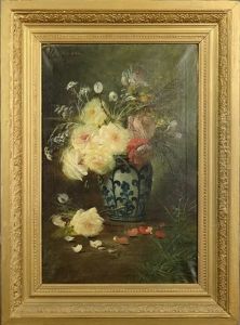 Nature Morte Aux Roses Dans Un Vase by Max Carlier