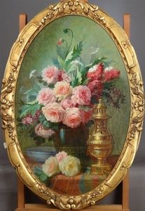 Nature Morte Aux Roses Dans Un Vase by Max Carlier