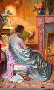 Femme Pres De L'atre Femme Pres De L'atre