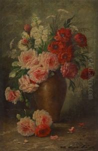 Vase Fleuri De Roses Vase Fleuri De Roses