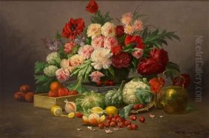 Nature Morte Aux Fruits, Legumes Et Fleurs
