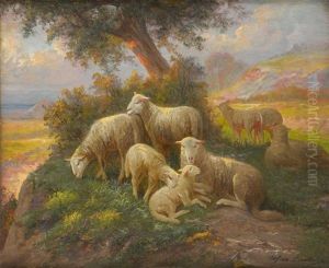 Moutons Dans Un Paysage Moutons Dans Un Paysage