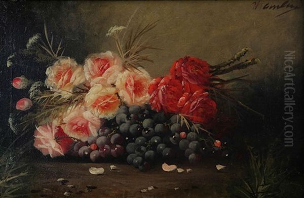 Nature Morte Aux Roses Et Raisins - view 1