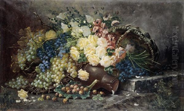 Stilleven Met Rozen En Vruchten - view 1