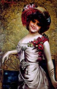 Elegante Au Corsage Fleuri