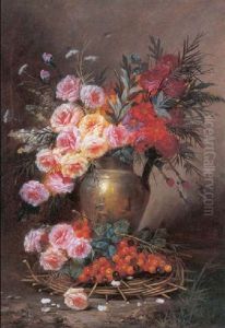 Nature Morte Aux Fleurs Et Fruit Nature Morte Aux Fleurs Et Fruit