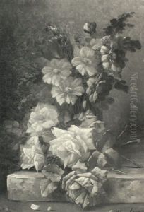 Still Life Of Flowers by Max Carlier
