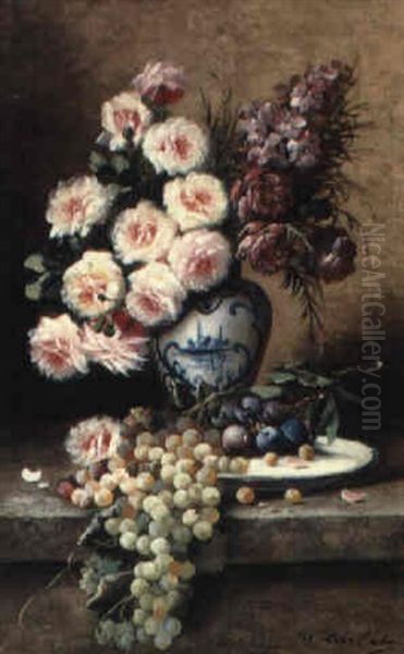 Still Life Of Flowers And Fruit - view 1