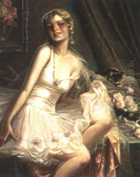 Jeune Femme En Robe Blanche - view 1