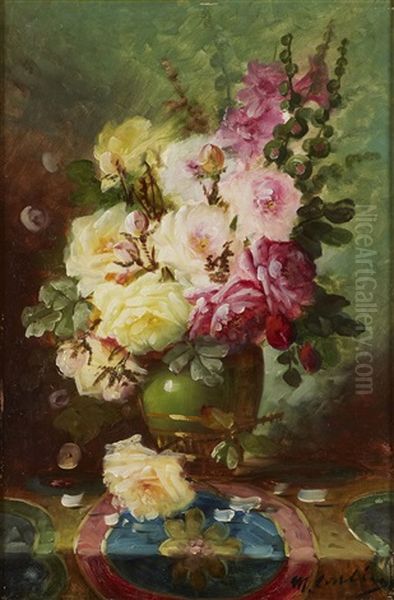 Bouquet De Fleurs Sur Entablement - view 1