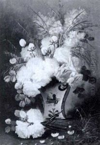 Still Life With Roses And Spring Blossom In A Dutch Vase