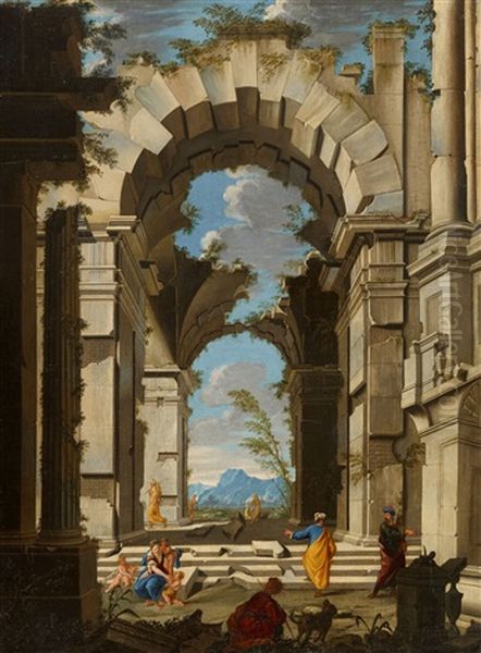 Architekturcapriccio Mit Figuren - view 1