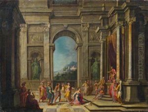Antike Architektur Mit Dem Urteil Konig Salomos