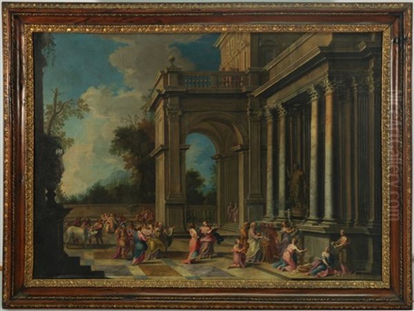 Scena Mitologica In Un'architettura Classica - view 1
