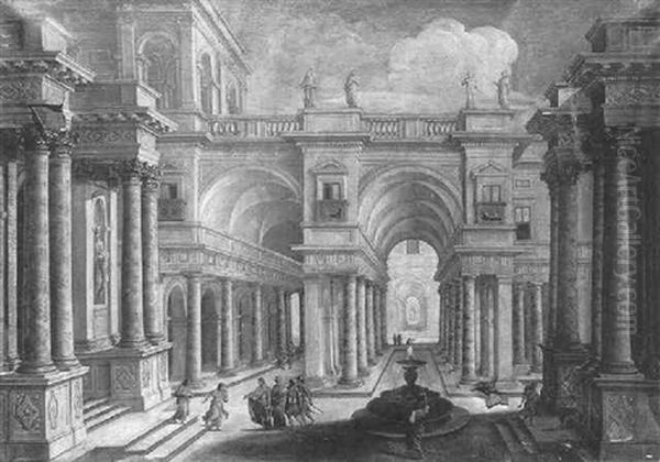 Architectural Scene With Figures - view 1