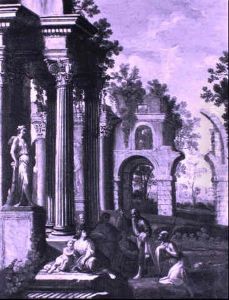 Capriccio Con Figure by Alberto Carlieri